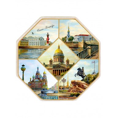 Чайный набор - Восьмиугольник 'Виды Петербурга', 150 гр.