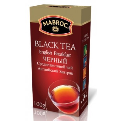 Чай чёрный ТМ 'Маброк' - Английский завтрак, картон, 100 гр.