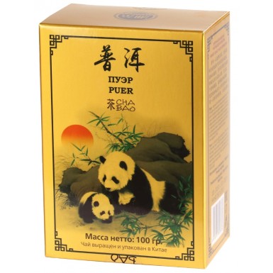 Чай пуэр ТМ 'Ча Бао' - Пу Эр, картон, Китай, 100 гр.
