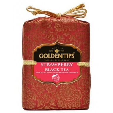 Чай чёрный ТМ 'Голден Типс' - Клубника, х/м, 100 гр.
