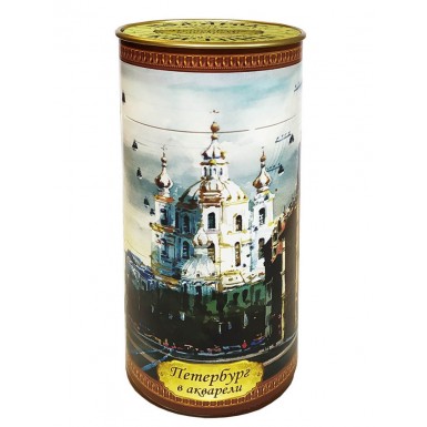 Чай чёрный - Петербург в акварели, Смольный собор, картон, 75 г.