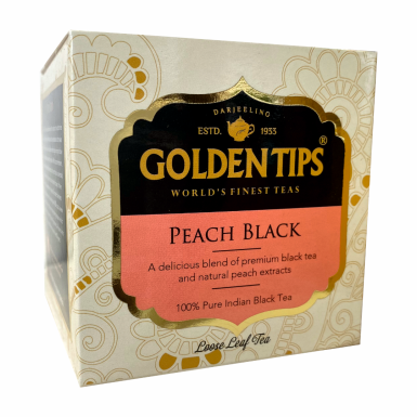 Чай чёрный ТМ 'Голден Типс' - Персик, картон, 100 гр.