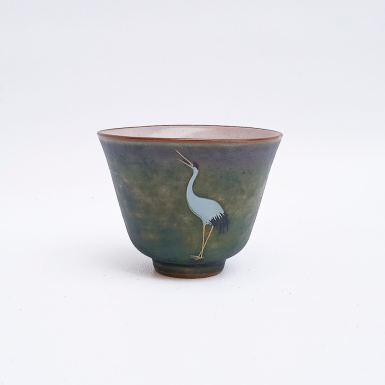 Чашка чайная (пиала) - Журавли, винтажная керамика, 70 мл.