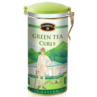 Чай зелёный ТМ 'Маброк' - Зеленые кольца, банка с клипсой, 200 гр.