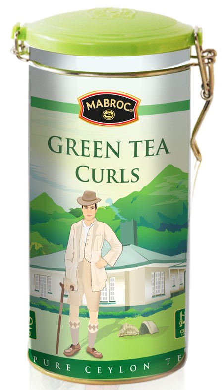 Чай "Маброк", Зеленые кольца, зеленый, жесть, 200 гр.