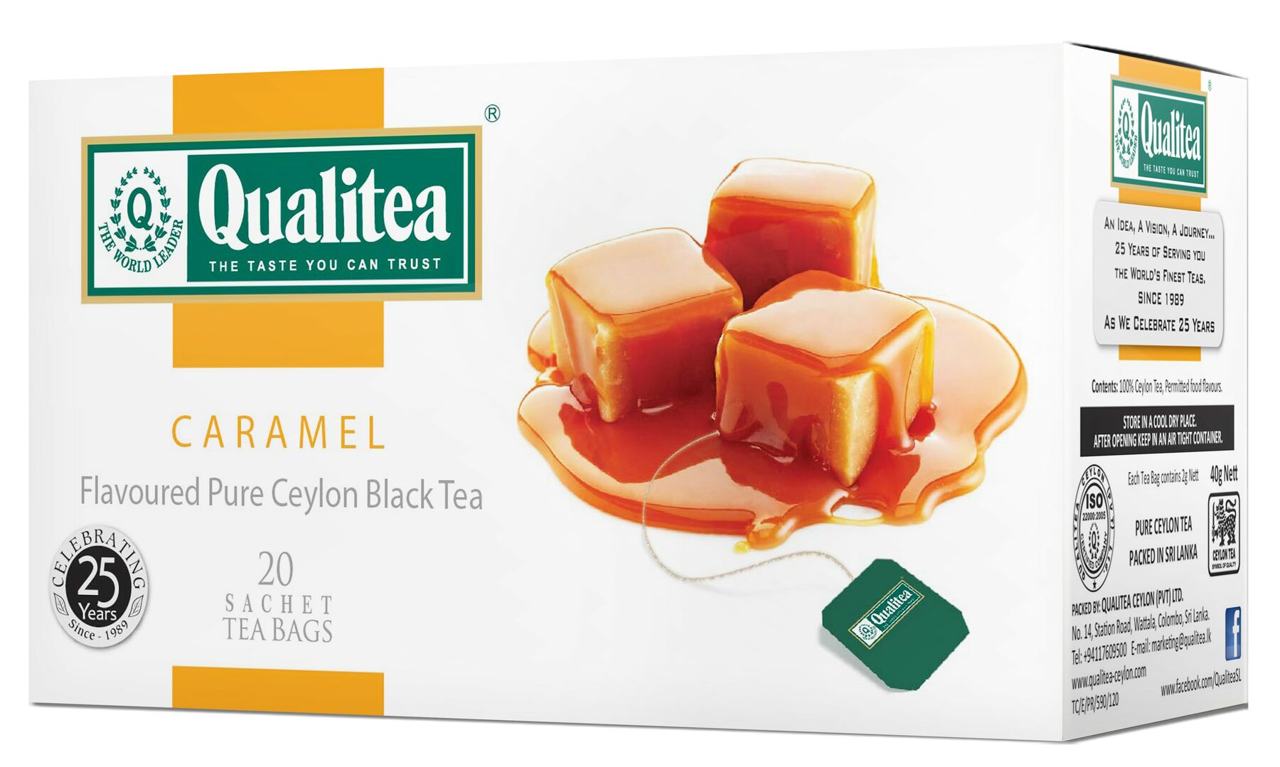 Чай "Кволити" Карамель, 20 пак. в конверт., разовый, Шри-Ланка, 40 гр.