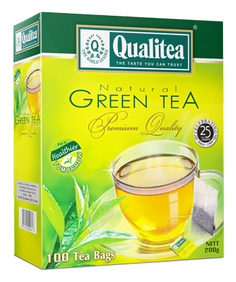 Зеленый чай "Кволити" 100 пак.*2 гр. 200 гр. Шри-Ланка.