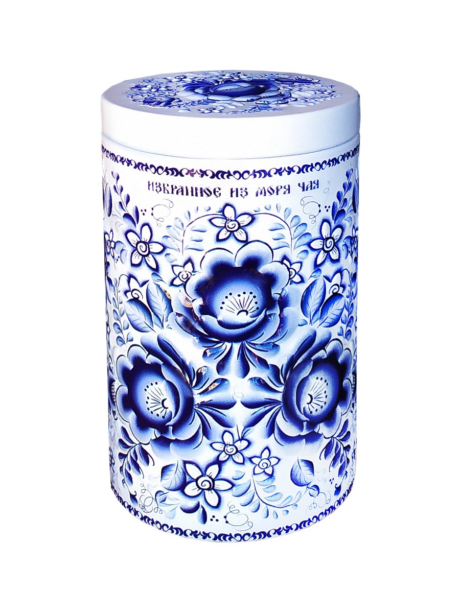 Чай "ИМЧ" Круглая - Русские узоры, белая (6784), жесть, 50 гр.