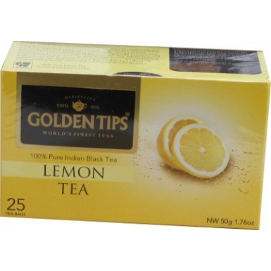 Чай чёрный ТМ 'Голден Типс' - Лимон, 25 пак.