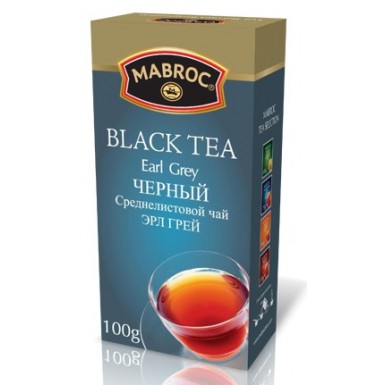 Чай чёрный ТМ 'Маброк'  - Эрл Грей, картон, 100 гр.