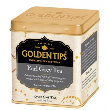Чай чёрный - Эрл Грей, жесть, Голден Типс, 100 гр.