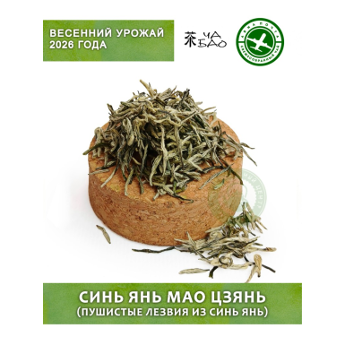 Чай зелёный, урожай 2026 - Синь Янь Мао Цзянь (Пушистые Лезвия из Синь Янь), Авиа, 20 гр.