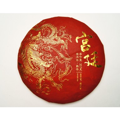 Чай Шу пуэр 'Дворец Дракона' прес.,черный, Китай, 357 гр.