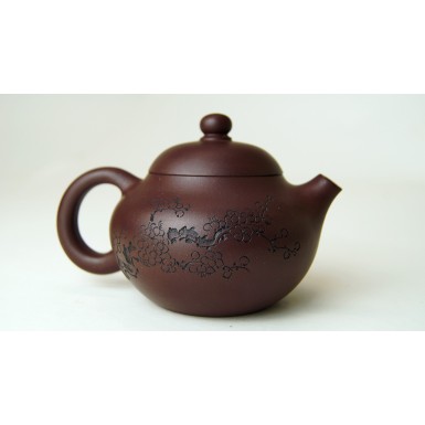 Чайник 'Ветка сакуры' фиолетовая глина, 180 мл, керамика