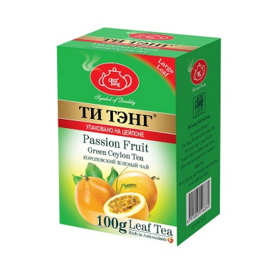 Чай зелёный - Пэшнфрут, Ти Тэнг, картон, 100 г.