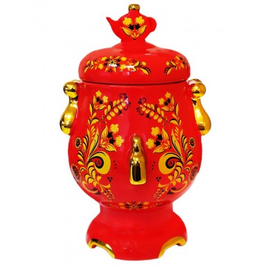 Чайница керамическая 'Get&Joy' - Самовар, красный, 600мл.