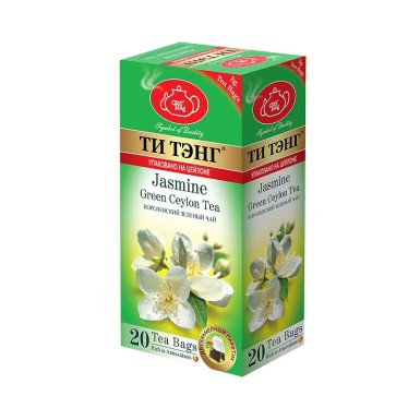 Чай зелёный ТМ 'Ти Тэнг' - Жасмин, пакетированный, 20 пак, 40 г.