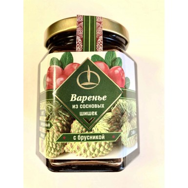 Варенье из сосновых шишек с брусникой, 240 гр. Россия