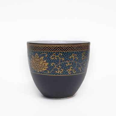 Чашка чайная (пиала) - Черное золото, фарфор, Китай, 70 мл.