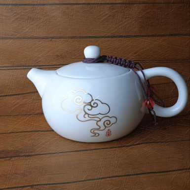 Чайник - Золотой дымок счастья, фарфор, 200 мл.