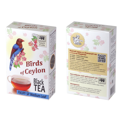 Чай чёрный ТМ 'Birds of Ceylon'  - FBOP SPS (мелколистовой), 100 гр.