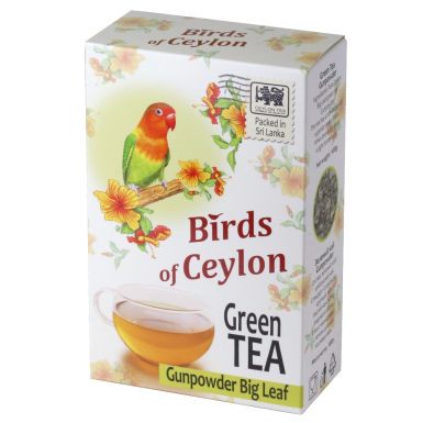 Чай зелёный ТМ 'Птицы Цейлона' - Gunpowder, 100 гр.