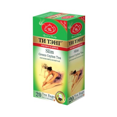 Чай зеленый ТМ 'Ти Тэнг'- Slim для похудения, 20 пак., 40 гр.