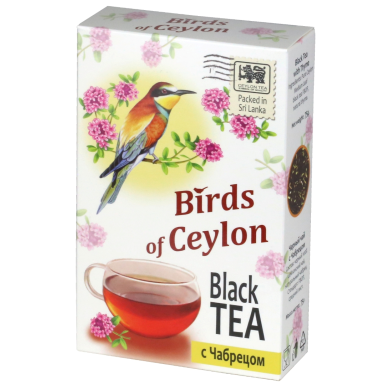 Чай 'Птицы Цейлона' - с Чабрецом, чёрный, 75 гр.