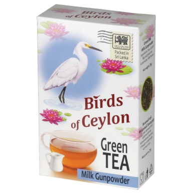 Чай 'Птицы Цейлона' - Молочный Ганпаудер, зелёный, 75 гр.