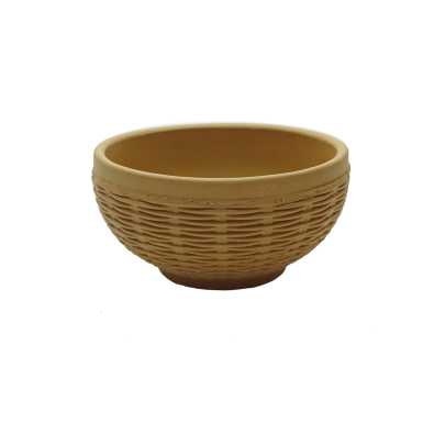 Чашка чайная (пиала) - Плетёная, желтая, глина, 80 мл.