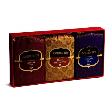 Чай чёрный ТМ 'Голден Типс' - Подарок Индии-3 (Ассам, Сикким, Нилгири), 300 гр.