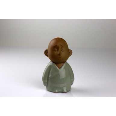 Чайная игрушка 'Маленький монах', глина/селадон