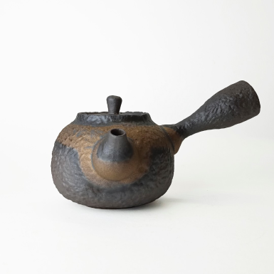Чайник  - Боковая ручка, винтажная керамика, глина, 250 мл.
