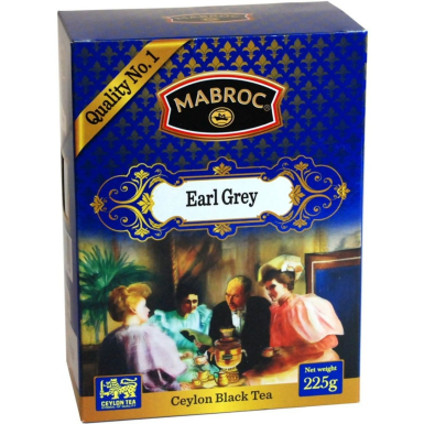Чай чёрный ТМ 'Маброк' - Английское чаепитие, Эрл Грей, картон, 225 гр.