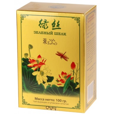 Чай зеленый ТМ 'Ча Бао' - Зелёный шёлк, зелёный, картон, Китай, 100 гр.