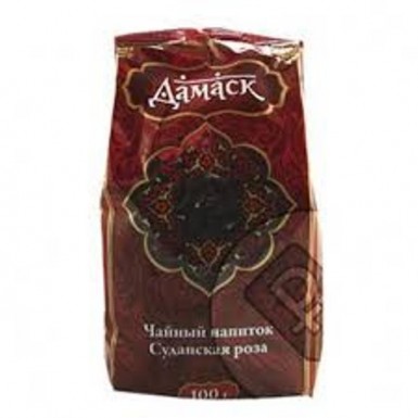 Чайный напиток 'Дамаск' Суданская роза (Каркадэ), листовой, Россия, 100 гр.
