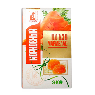 Мармелад натуральный - Морковный, 280 г.