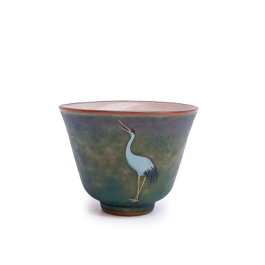 Чашка чайная (пиала) - Журавли, винтажная керамика, 70 мл.
