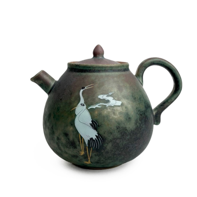 Чайник - Винтажная керамика, Журавли, 320 мл.