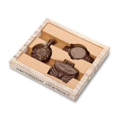 Шоколад фигурный  - Набор 'Деловому мужчине', 55% какао, 150 гр.