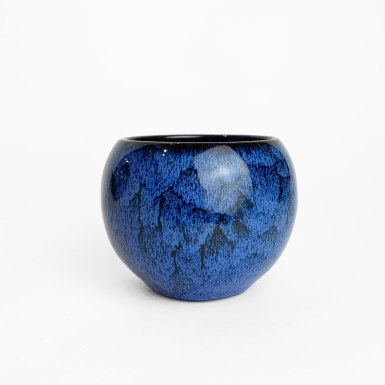 Чашка чайная (пиала) - Непроливайка синяя, керамика, 150 мл.