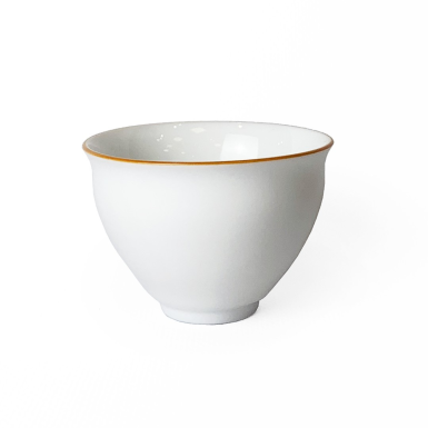 Чашка чайная (пиала) - Белая без рисунка, фарфор, 70 мл. (268061.9)