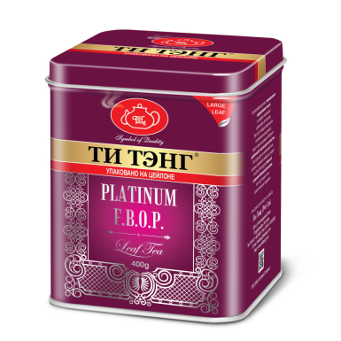 Чай чёрный цейлонский листовой ТМ "Ти Тэнг"- Платинум, жесть, 400 г.