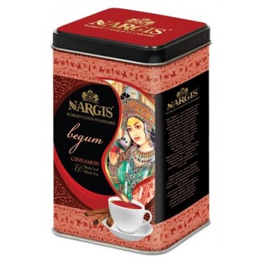Чай чёрный ТМ 'Наргис' -  Begum, Ассам TGFOP с корицей, банка, 200 г